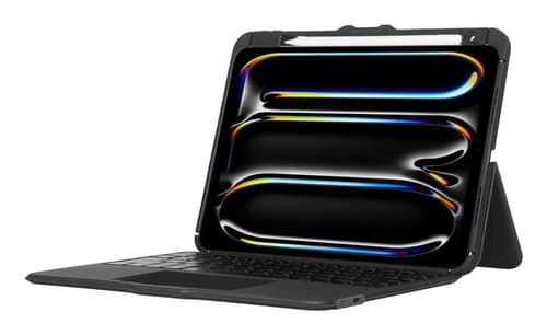 Targus Versavu - Keyboard and folio case - with trackpad - backlit - wireless - Bluetooth 5.0 - QWERTY - UK - black — view 4