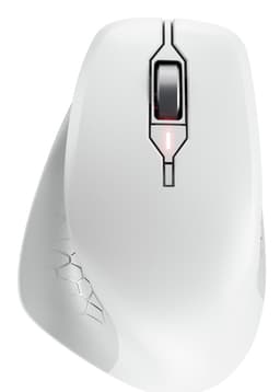 CHERRY STREAM MOUSE COMFORT - Mouse - ergonomic - right-handed - optical - 6 buttons - wireless - 2.4 GHz - USB wireless receiver - white/grey