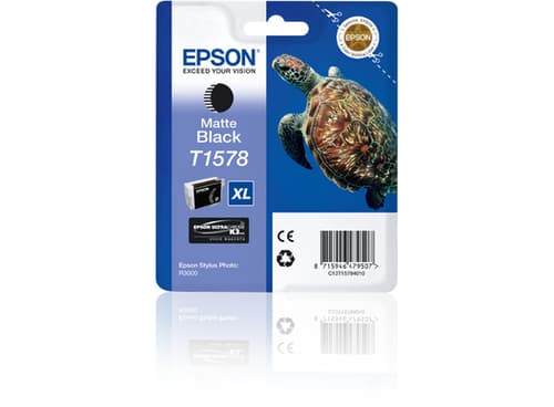 Epson T1578 - 25.9 ml - XL - matte black - original - blister - ink cartridge - for Stylus Photo R3000
