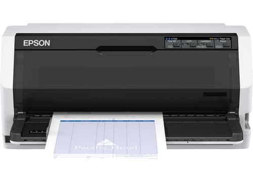 Epson LQ 690IIN - Printer - B/W - dot-matrix - 360 x 180 dpi - 24 pin - up to 529 char/sec - USB 2.0, parallel, LAN - black and white
