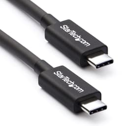 StarTech.com 2m (6.6ft) Thunderbolt 3 Cable, 20Gbps, 100W PD, 4K Video, Thunderbolt-Certified, Compatible w/ TB4/USB 3.2/DisplayPort - Thunderbolt cable - 24 pin USB-C (M) to 24 pin USB-C (M) - Thunderbolt 3 / USB / DisplayPort - 2 m - black - for P/N: CDP2HDUACP, CDP2HDUACPW, MST30C2DPPD
