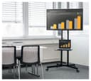 TROLLEY TV STAND CASTORS 75INCH BLK thumbnail 6