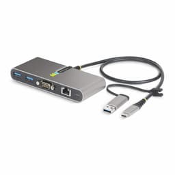 StarTech.com 2-Port USB-C/USB-A Hub with GbE and RS232 Serial, 2x USB-A - Hub - 2 x USB 3.2 Gen 1 - desktop