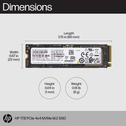 HP 1TB PCIE NVME M.2 SSD