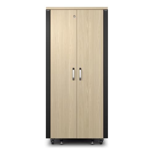 APC NetShelter - Rack - soundproof - AC 230 V - maple - 32U - 19"