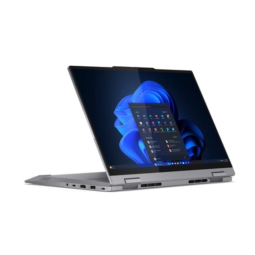 Lenovo ThinkBook 14 G4 21MX - Flip design - Intel Core Ultra 5 - 125U / up to 4.3 GHz - Win 11 Pro - Intel Graphics - 16 GB RAM - 256 GB SSD NVMe - 14" IPS touchscreen 1920 x 1200 - Wi-Fi 6E, Bluetooth - luna grey - kbd: UK - with 1 Year Lenovo Premier Support — view 3