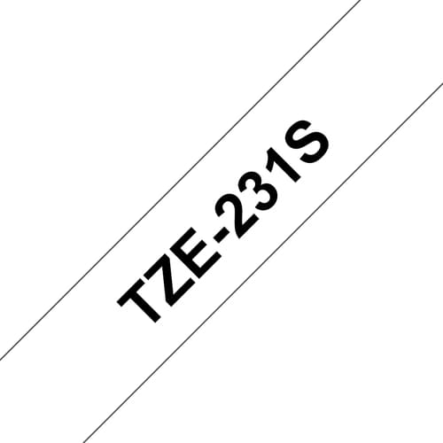 Brother TZe-231S2 - Black on white - Roll (1.2 cm x 4 m) 1 cassette(s) laminated tape - for Brother PT-D210, D600, H110, P-Touch PT-1880, E800, H110, P900, P-Touch Cube Plus PT-P710