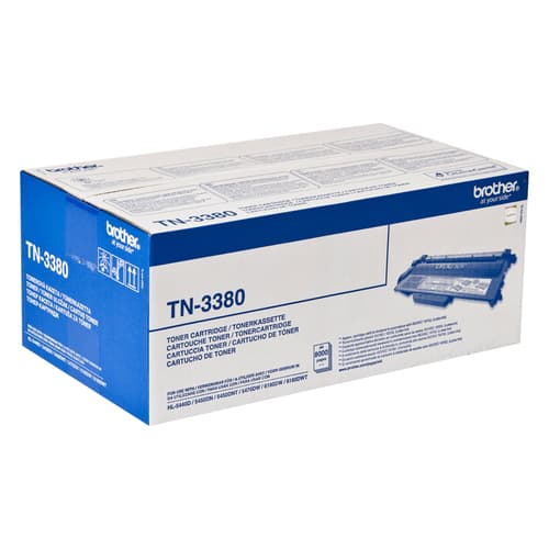 Brother TN3380 - Black - original - toner cartridge - for Brother DCP-8110, 8150, 8155, 8250, HL-5440, 5450, 5470, 6180, MFC-8510, 8520, 8710, 8950