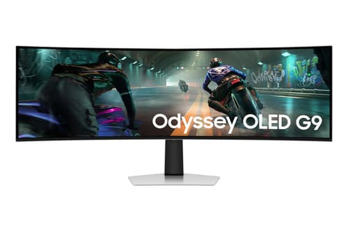 Samsung Odyssey OLED G9 S49DG912SU - G91SD Series - OLED monitor - gaming - curved - 49" - 5120 x 1440 Dual Quad HD @ 144 Hz - 250 cd/m� - 1000000:1 - DisplayHDR 400 True Black - 0.03 ms - DisplayPort, Micro HDMI, HDMI - silver
