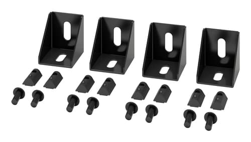 APC NetShelter - Rack mounting rail connector - black (pack of 4) — view 1
