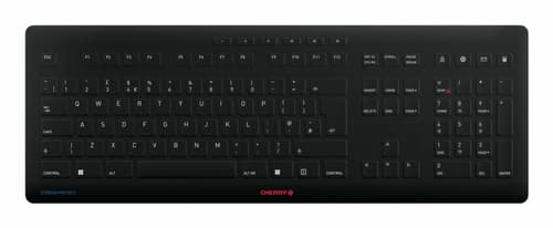 CHERRY STREAM PROTECT - Keyboard - wireless - 2.4 GHz - QWERTY - UK - key switch: CHERRY SX - black