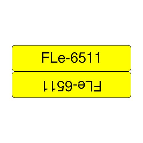 Brother FLe-6511 - Black on yellow - 21 x 45 mm 72 label(s) (1 roll(s) x 72 die cut labels - for P/N: PTP900C