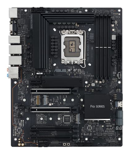 ASUS Pro WS W680-ACE - Motherboard - ATX - LGA1700 Socket - W680 Chipset - USB-C 3.2 Gen2, USB 3.2 Gen 1, USB-C 3.2 Gen 2x2, USB 3.2 Gen 2 - 2 x 2.5 Gigabit LAN - onboard graphics (CPU required) - HD Audio (8-channel) — view 12