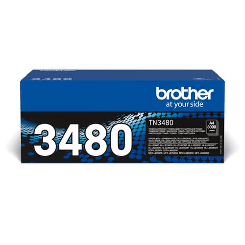 Brother TN3480 - High Yield - black - original - toner cartridge - for Brother HL-L5000, L5100, L5200, L6200, L6300, L6450, MFC-L5700, L6800, L6900, L6950, L6970