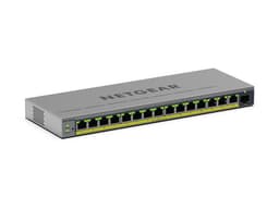 NETGEAR Easy Smart GS116EP - Switch - L3 - smart - 1 x 10/100/1000 + 15 x 10/100/1000 (PoE+) - desktop, wall-mountable - PoE+ (180 W)