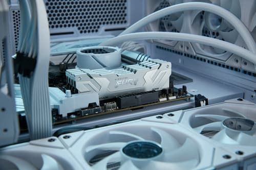 Kingston FURY Renegade - DDR5 - module - 24 GB - DIMM 288-pin - 8800 MT/s / PC5-70400 - CL42 - 1.4 V - clocked unbuffered - on-die ECC - white & silver — view 6