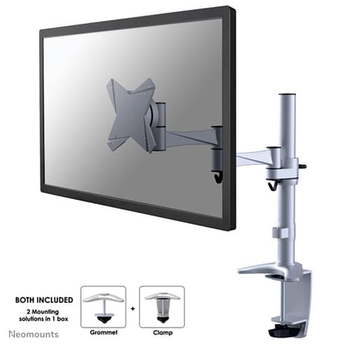 Neomounts FPMA-D1330 - Mounting kit - full-motion - for LCD display - silver - screen size: 10"-30" - clamp mountable, grommet, desk-mountable