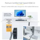StarTech.com 10ft (3m) Premium Certified High Speed HDMI Cable, 4K60Hz - Premium High Speed - HDMI cable with Ethernet - HDMI male to HDMI male - 3 m - shielded - white - passive, 4K60Hz UHD support, 2K144Hz support, HDR10 support thumbnail 11