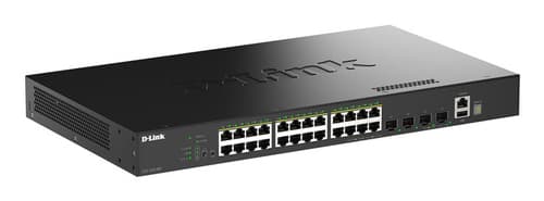 D-Link DGS 1530-28P - Switch - smart - 24 x 10/100/1000 (1 PoE) + 4 x 10 Gigabit SFP+ - rack-mountable - PoE (370 W)