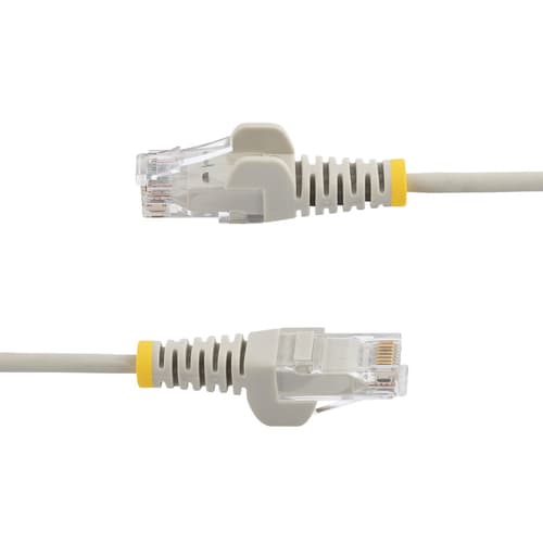 StarTech.com - Patch cable - RJ-45 (M) to RJ-45 (M) - 3.6 mm - UTP - CAT 5/5e/6 - IEEE 802.3bt - halogen-free, snagless, straight - grey — view 4