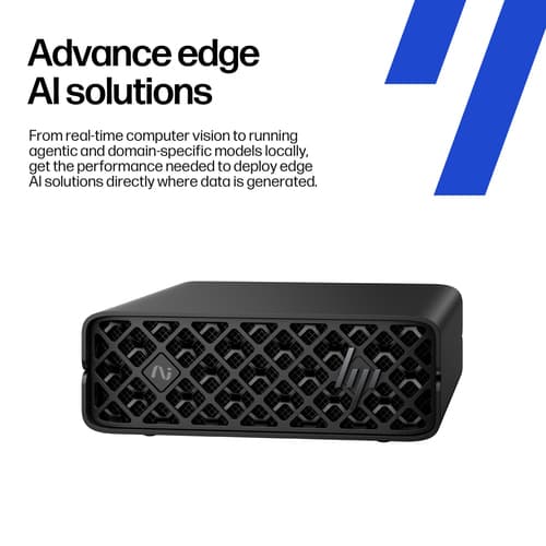 HP ZGX Nano G1n AI Station - Mini 1 x GB10 Grace Blackwell Superchip Cortex-A725 + Cortex-X925 - RAM 128 GB - SSD 1 TB - NVMe, TLC, SED - NVIDIA Blackwell - Gigabit Ethernet, 2.5 Gigabit Ethernet, 5 Gigabit Ethernet, 10 Gigabit Ethernet, 200 Gigabit Ethernet, IEEE 802.11ax (Wi-Fi 6), IEEE 802.11be (Wi-Fi 7), Bluetooth 5.4 - NVIDIA DGX OS 7 - monitor: none - black — view 7
