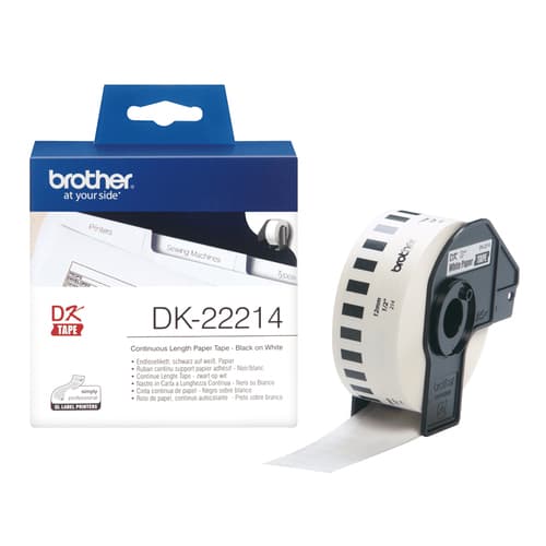Brother DK-22214 - White - Roll (1.2 cm x 30.5 m) thermal paper - for Brother QL-1050, 1060, 1110, 500, 550, 560, 570, 580, 600, 650, 700, 710, 720, 820