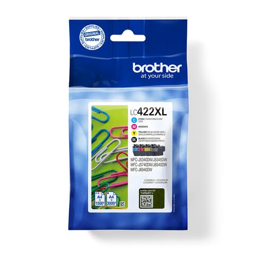 Brother LC422XL - 4-pack - black, yellow, cyan, magenta - original - ink cartridge - for Brother MFC-J5340DW, MFC-J5345DW, MFC-J5740DW, MFC-J6540DW, MFC-J6940DW