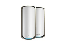 NETGEAR Orbi 970 Series RBE972S - Wi-Fi system - (router, extender) - up to 5,400 sq.ft - mesh 10GbE, 2.5GbE, Wi-Fi 7 Quad-Band