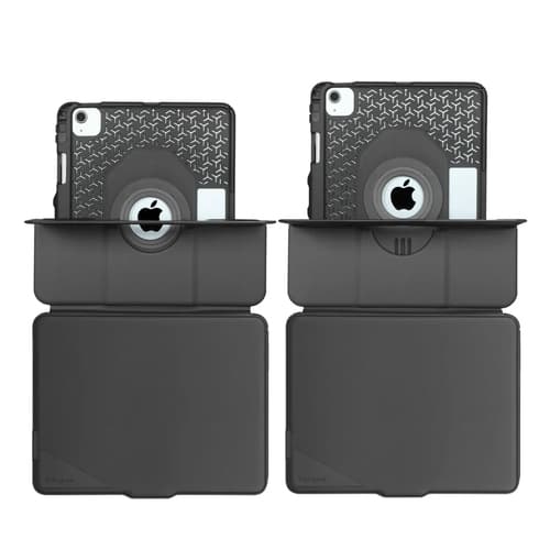 Targus Versavu - Keyboard and folio case - with trackpad - backlit - wireless - Bluetooth 5.0 - QWERTZ - German - black — view 12