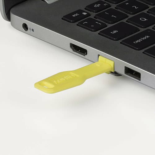 RJ45 PORT BLOCKER EXTRA KEY - YELLOW — view 4