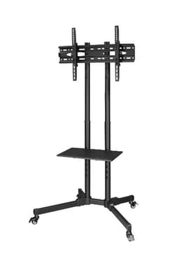TROLLEY TV STAND CASTORS 75INCH BLK