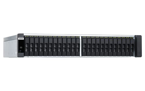 QNAP ES2486dc - NAS server - 24 bays - rack-mountable - SAS 12Gb/s - RAID 0, 1, 5, 6, 10, 50, JBOD, 60, RAID TP - RAM 96 GB - Gigabit Ethernet / 10 Gigabit Ethernet - iSCSI support - 2U — view 3