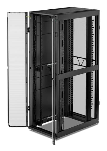 APC NetShelter SX - Rack cabinet - 2258H x 750W x 1200D mm, with Sides - floor-standing - black - 48U - 19" - TAA Compliant