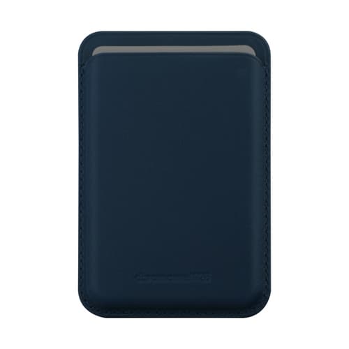 Leather wallet w MagSafe-Blue