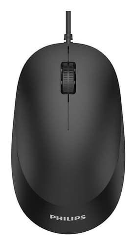 Philips SPK7207B - 2000 Series - mouse - ergonomic - right and left-handed - optical - 3 buttons - wired - USB 2.0