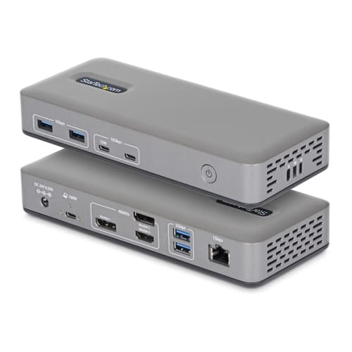 StarTech.com - Docking station - for laptop - USB-C 3.2 Gen 2 - 2 x DP, HDMI - 1GbE — view 1