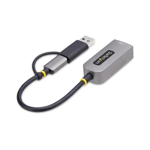 StarTech.com USB-C to Ethernet Adapter w/USB-A Adapter, Realtek RTL8153B - Network adapter - USB-C 3.2 Gen 1 - Gigabit Ethernet - space grey — view 4