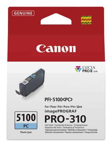 Canon PFI-5100 PC - 14.4 ml - photo cyan - original - hanging box - ink tank - for imagePROGRAF PRO-310