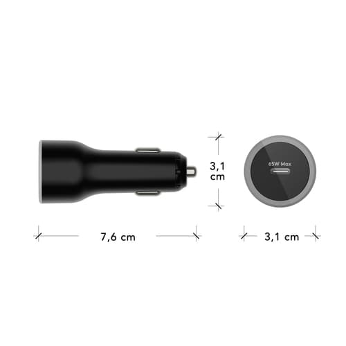 re-charge-Car Chrg USB-C 65W-BLK — view 6