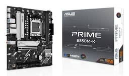 ASUS PRIME B850M-K - Motherboard - micro ATX - Socket AM5 - AMD B850 Chipset - USB-C 3.2 Gen 1, USB 3.2 Gen 2, USB 3.2 Gen 1 - 2.5 Gigabit LAN - onboard graphics (CPU required) - HD Audio (8-channel)