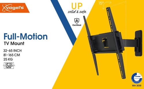 Vogel's M-series MA3030 (C1) - Mounting kit (wall mount) - turn - for LCD TV - universal - metal - black - screen size: 32"-55" — view 8