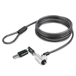 StarTech.com Laptop cable lock 6Ft Compatible With Noble Wedge, Laptop Cable Lock, 6Ft (2m), Anti-Theft Keyed Lock, Security Cable Lock For Dell XPS/Latitude, Cut-Resistant Steel Cable Lock For Laptop (NBLWK-LAPTOP-LOCK) - Security cable lock - silver, black - 2 m