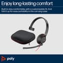 Poly Blackwire 5210 - Blackwire 5200 series - headset - on-ear - wired - 3.5 mm jack, USB-C - black - Certified for Microsoft Teams, Certified for Skype for Business, Cisco Jabber Certified, Avaya Certified, Works With Chromebook Certified, Zoom Certified, UC certified thumbnail 9