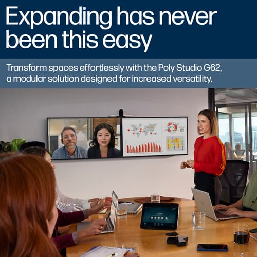 Poly Studio G62 - Video conferencing system - Certified for Microsoft Teams, Certified for Poly Video - black - with Mounting Plate Kit — view 7