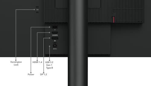 Lenovo ThinkCentre Tiny-in-One 24 Gen 5 - LED monitor - 24" (23.8" viewable) - touchscreen - 1920 x 1080 Full HD (1080p) @ 60 Hz - IPS - 250 cd/m� - 1000:1 - 4 ms - HDMI, DisplayPort - speakers - raven black — view 19