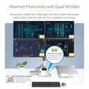 StarTech.com Thunderbolt 4 Multi-Display Docking Station, Quad/Triple/Dual Monitor Dock, 2x HDMI/2x DisplayPort, 7x USB Hub, 2.5 Gigabit Ethernet, 98W Power Delivery, for Windows/MacBook