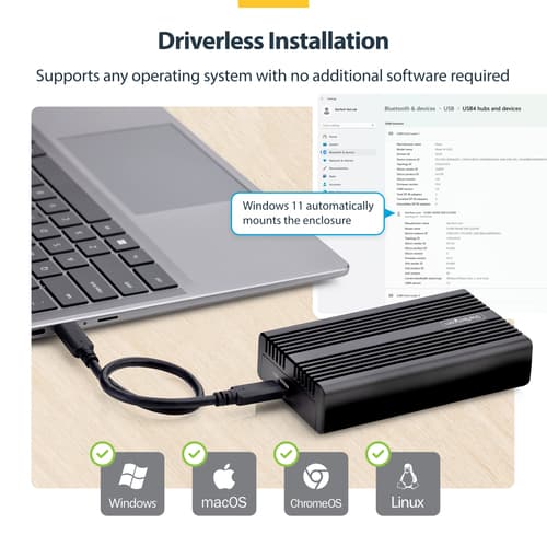 StarTech.com - Storage enclosure - 1 bays (PCIe 4.0 x 4 (NVMe)) — view 12