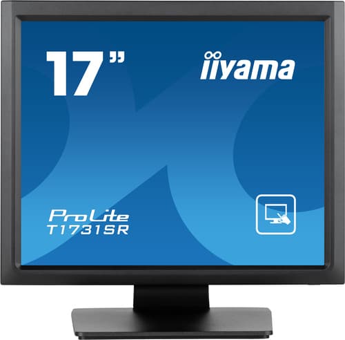 iiyama ProLite T1731SR-B1S - LED monitor - 17" - touchscreen - 1280 x 1024 - TN - 250 cd/m� - 1000:1 - 5 ms - HDMI, VGA, DisplayPort - speakers - black, matte