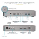 StarTech.com Dual-Laptop USB-C KVM Docking Station, Dual Monitor 4K 60Hz DisplayPort Dock, 5-Port USB Hub, GbE, 90W/45W Power Delivery to Two Laptops, Windows/Mac, 2-Host KVM Dock - Docking station - USB-C 3.2 Gen 2 - 2 x DP - 1GbE - TAA Compliant