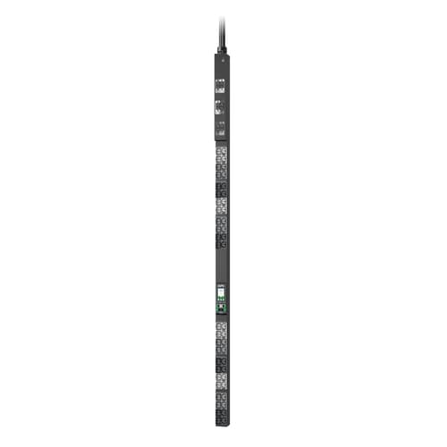 APC NetShelter Rack PDU Advanced - Power distribution unit (rack-mountable) - metered - AC 400/415 V - 17.3 kW - 17300 VA - 3-phase - Ethernet 10/100/1000, Ethernet 10/100 - input: IEC 60309 530P6 - output connectors: 48 (24 x IEC 60320 C13/C15/C19/C21, 24 x IEC 60320 C13/C15) - 0U - 1.8 m cord - black